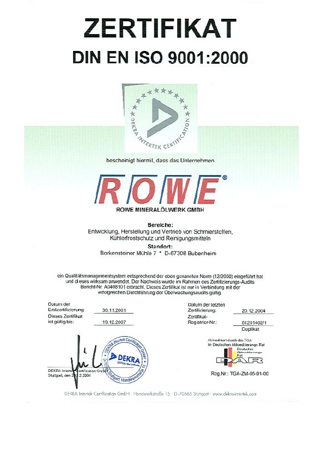 Kvalita a certifikáty - Deckenbach CZ